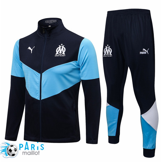 Maillotparis Veste Survetement de foot Marseille Bleu Marine 2021/22