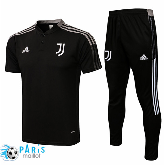 Maillotparis Maillot du Foot Training Polo Juventus + Pantalon Noir 2021/22