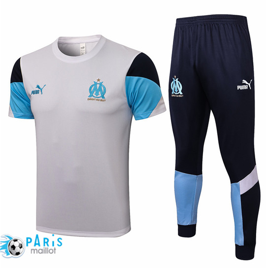 Maillotparis Maillot du Foot Training Marseille + Pantalon Blanc 2021/22