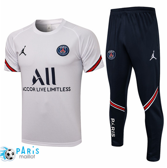 Maillotparis Maillot du Foot Training Jordan PSG + Pantalon Blanc 2021/22