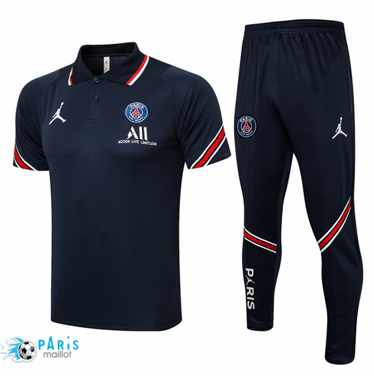 Maillotparis Nouveau Maillot Foot Training POLO Jordan PSG + Pantalon Bleu Marine 2021/22