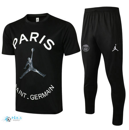 Maillotparis Nouveau Maillot de Foot Training PSG Jordan + Pantalon Noir 2021/22