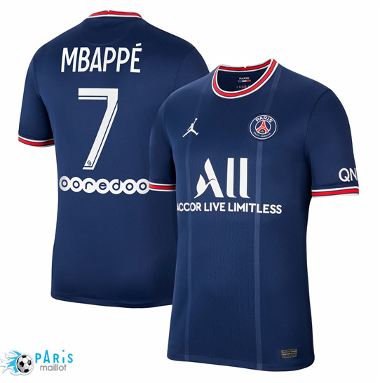 Maillotparis Nouveau Maillot Foot PSG Domicile Mbappé 7 2021/22