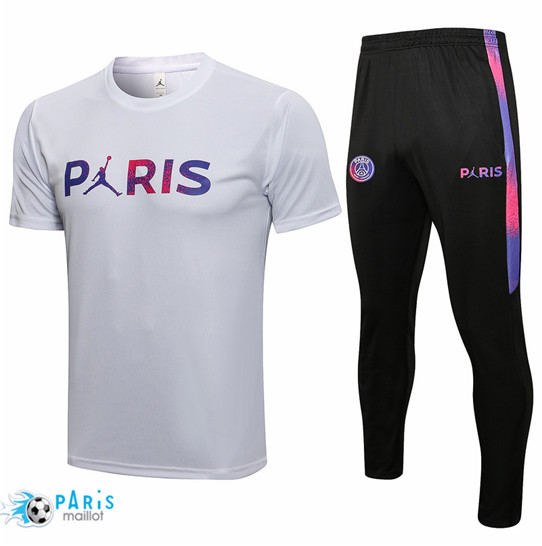 Maillotparis Nouveau Maillot de Foot Training Jordan PSG + Pantalon Blanc Paris 2021/22