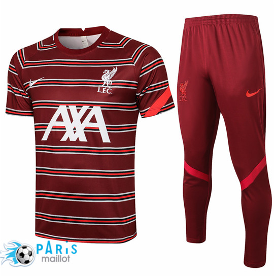 Maillotparis Nouveau Maillot Foot Training Liverpool + Pantalon Rouge 2021/22