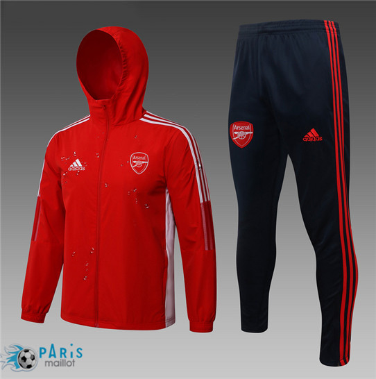 Maillotparis Maillot Coupe vent foot Arsenal Rouge 2021