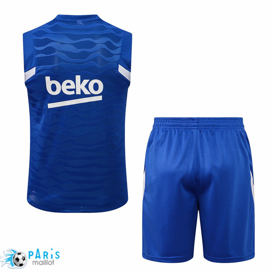 Maillot Training Foot Barcelone Debardeur + Pantalon Bleu 2021 Personnalisés Pas Cher | MaillotParis
