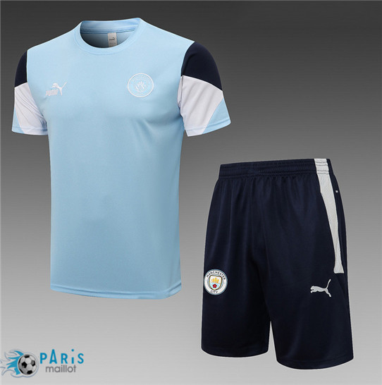 Maillotparis Maillot Training Foot Manchester City + Pantalon Bleu clair 2021