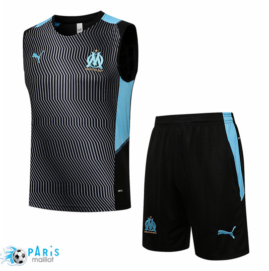 Maillotparis Maillot Training Foot Marseille Debardeur + Pantalon Gris 2021