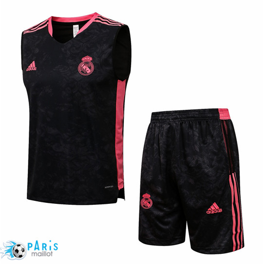 Maillotparis Maillot Training Foot Real Madrid Debardeur + Pantalon Noir 2021