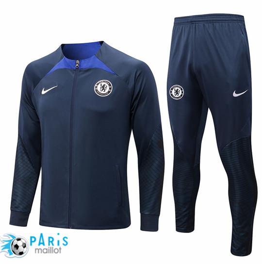 Maillotparis Nouveau Maillot Foot Veste Survetement Chelsea Bleu 2022/23 pariso122