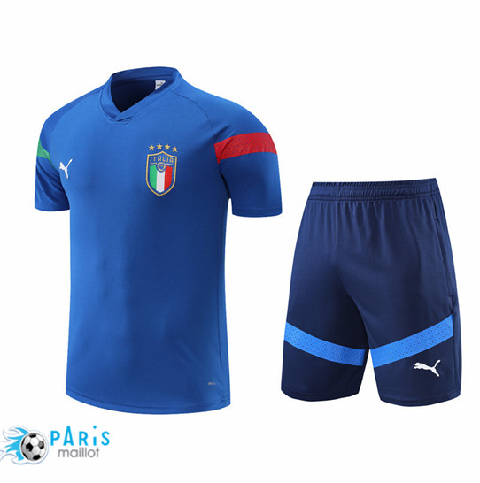 Maillotparis Thailande Maillot Foot Training Foot Italie + Short Bleu 2022/23 pariso355