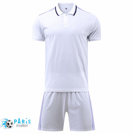 Maillotparis Nouveau Maillot Foot Training Foot Sans logo de marque + Short Blanc 2022/23 pariso308