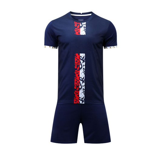 Maillotparis Nouveau Maillot Foot Training Foot Sans logo de marque + Short Bleu 2022/23 pariso312
