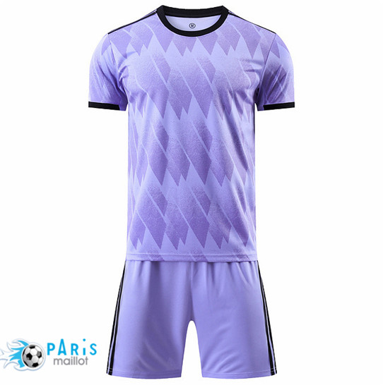 Maillotparis Thailande Maillot Foot Training Foot Sans logo de marque + Short Pourpre 2022/23 pariso315
