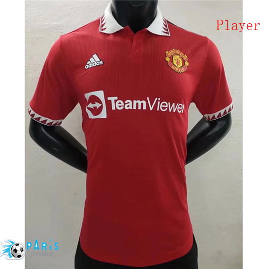 Maillotparis Thailande Maillot Foot Player Version Manchester United Rouge 2022/23