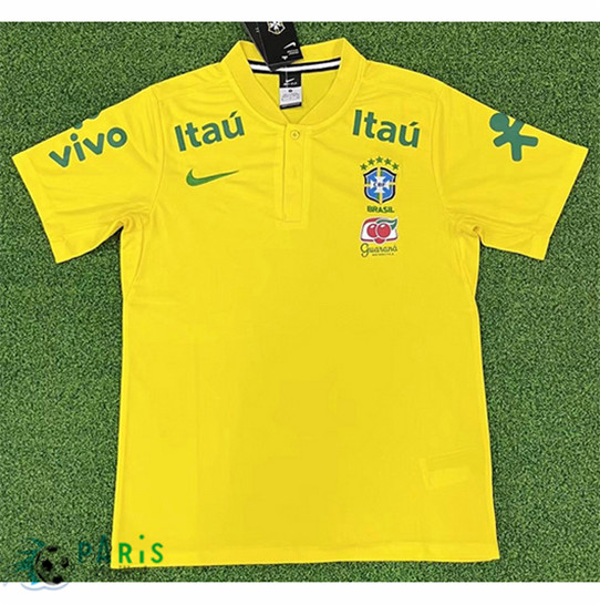 Maillotparis Thailande Maillot Foot Brésil Training Jaune 2022/23