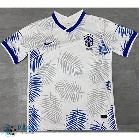 Maillotparis Nouveau Maillot Foot Brésil Training Blanc/Bleu 2022/23