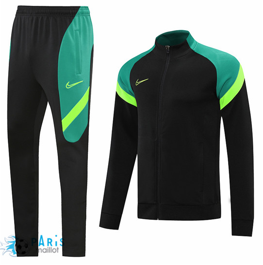 Maillotparis Maillot du Foot Veste Survetement Nike Noir/Vert 2022/23
