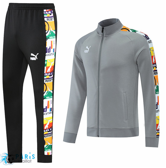 Maillotparis Thailande Maillot Foot Veste Survetement PUMA Gris 2022/23