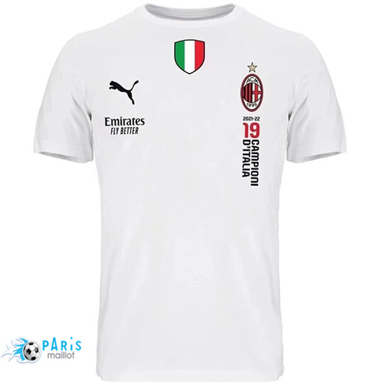 Maillotparis Nouveau Maillot Foot AC Milan T-shirt Maillot Blanc 2022/23 paris228181