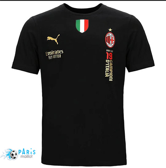 Maillotparis Nouveau Maillot Foot AC Milan Maillot Noir T-shirt 2022/23 paris228182