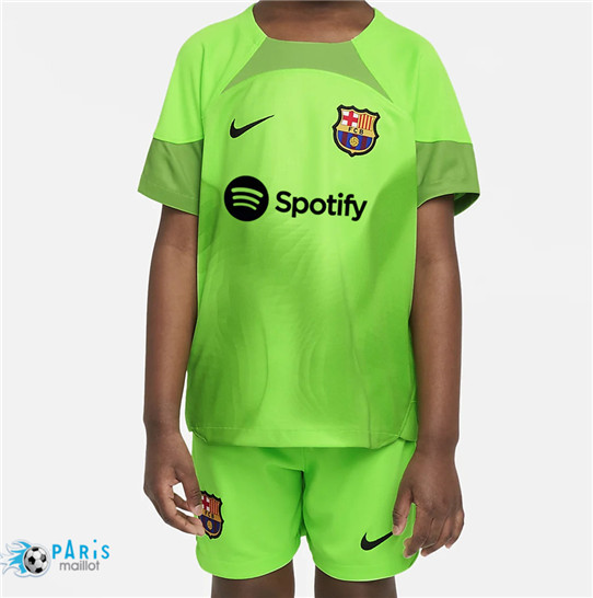 Maillotparis Nouveau Maillot Foot Barcelone Enfant Gardien De But Vert 2022/23 paris228261