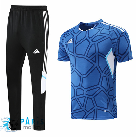 Maillotparis Maillot Training de Foot Adidas + Pantalon Bleu 2022/23 paris228591