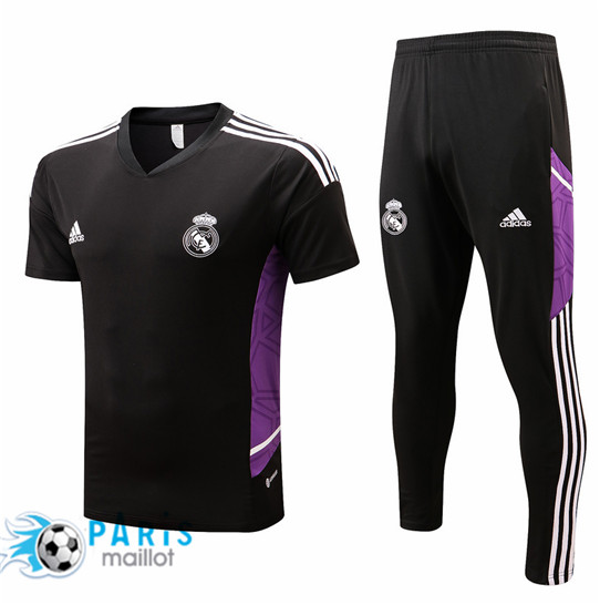 Maillotparis Maillot Training de Foot Real Madrid + Pantalon Noir 2022/23 paris228618