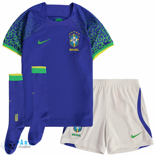Maillotparis: Maillot du Foot Brésil Enfant Exterieur 2022/23 P256
