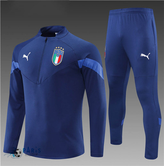 Maillotparis: Survetement foot Italie Enfant Bleu Marine 2022/23 P748