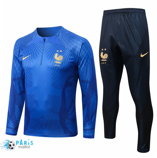 Maillotparis: Survetement foot France Bleu 2022/23 P578