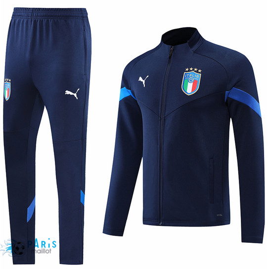 Maillotparis: Veste Survetement foot Italie Bleu Marine 2022/23 P594