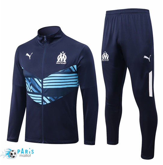 Maillotparis: Veste Survetement foot Marseille Bleu Marine 2022/23 P535