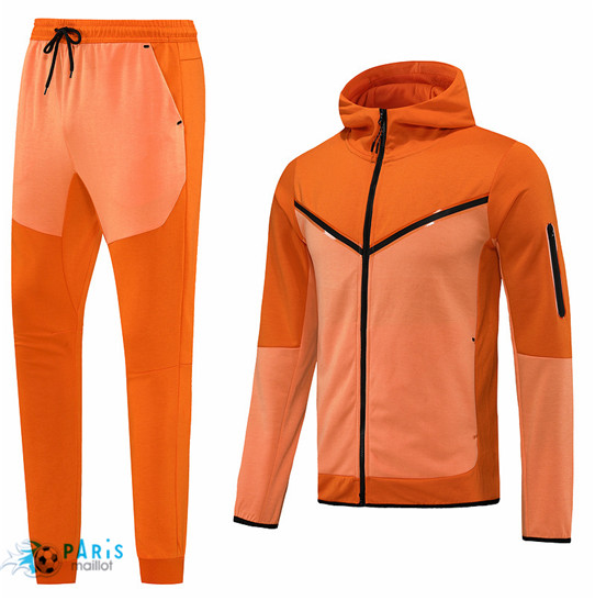 Maillotparis: à capuche Veste Survetement foot Sans logo de marque Orange Orange 2022/23 P463