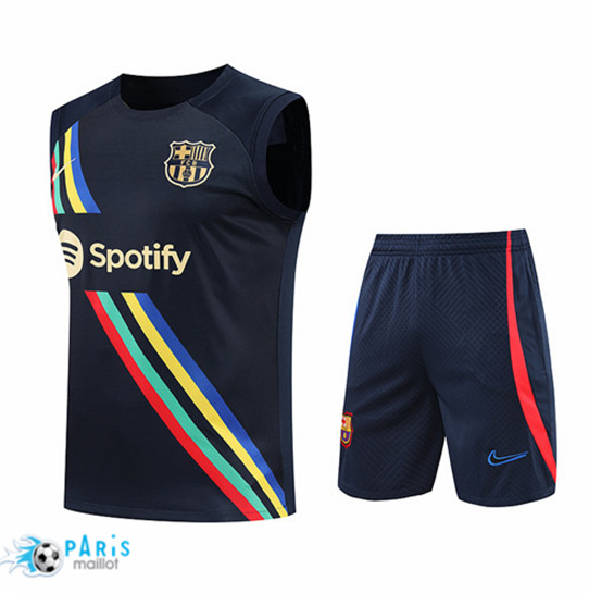 Maillotparis: Maillot du Foot Barcelone Debardeur + Pantalon Bleu Marine 2022/23 P833