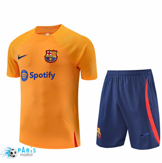 Maillotparis: Maillot du Foot Barcelone + Pantalon Orange/Bleu 2022/23 P844