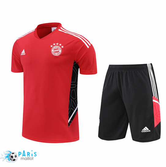 Maillotparis: Maillot du Foot Bayern Munich + Pantalon Rouge/Noir 2022/23 P818