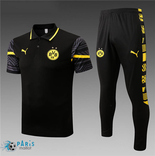 Maillotparis: Maillot du Foot polo Borussia Dortmund + Pantalon Noir 2022/23 P823