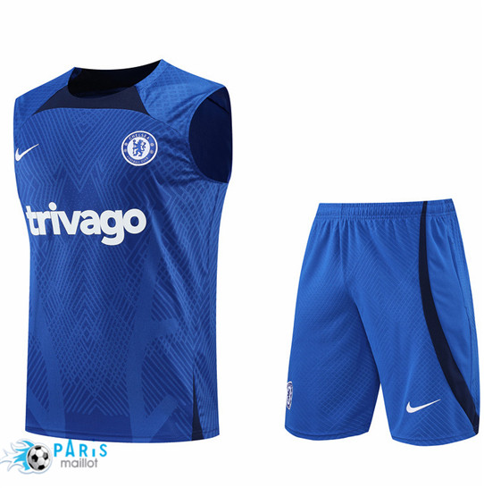 Maillotparis: Maillot du Foot Chelsea Debardeur + Pantalon Bleu 2022/23 P950