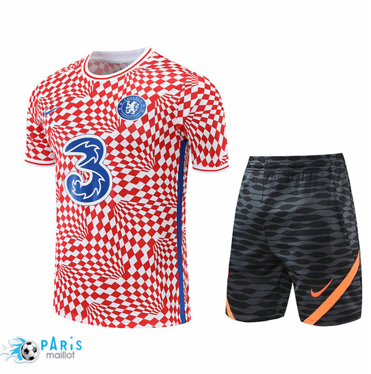 Maillotparis: Maillot du Foot Chelsea + Pantalon Rouge/Blanc 2022/23 P953