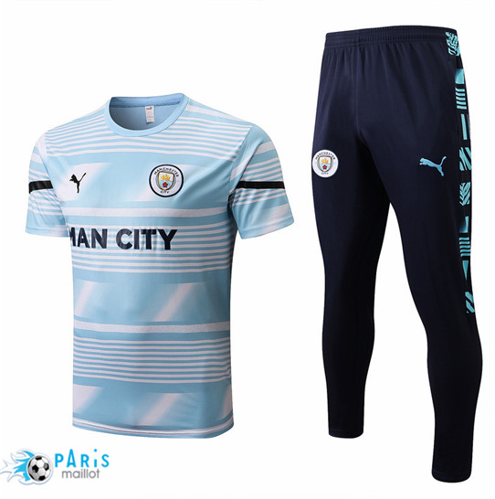 Maillotparis: Maillot du Foot Manchester City + Pantalon Bleu 2022/23 P980