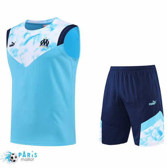 Maillotparis: Maillot du Foot Marseille Debardeur + Pantalon Bleu 2022/23 P866