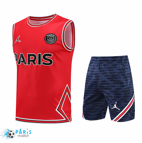 Maillotparis: Maillot du Foot Paris Paris Saint Germain Debardeur + Pantalon Rouge/Bleu Marine 2022/23 P874