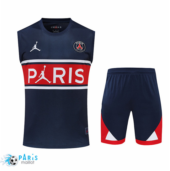 Maillotparis: Maillot du Foot Paris Paris Saint Germain Debardeur + Pantalon Bleu Marine 2022/23 P883