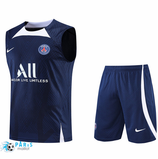 Maillotparis: Maillot du Foot Paris Paris Saint Germain Debardeur + Pantalon Bleu Marine 2022/23 P888