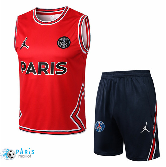 Maillotparis: Maillot du Foot Paris Paris Saint Germain Debardeur + Pantalon Rouge/Bleu Marine 2022/23 P891