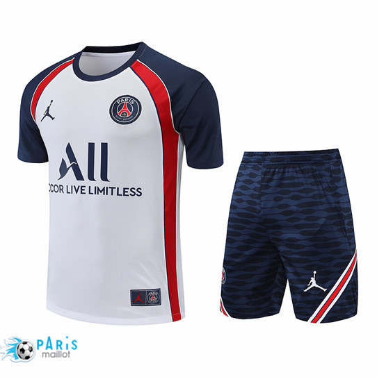 Maillotparis: Maillot du Foot Paris Paris Saint Germain + Pantalon Blanc/Bleu 2022/23 P904