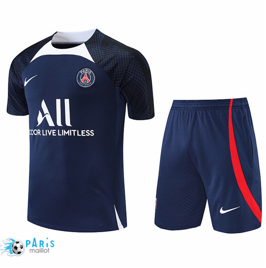 Maillotparis: Maillot du Foot Paris Paris Saint Germain + Pantalon Blanc/Bleu 2022/23 P907