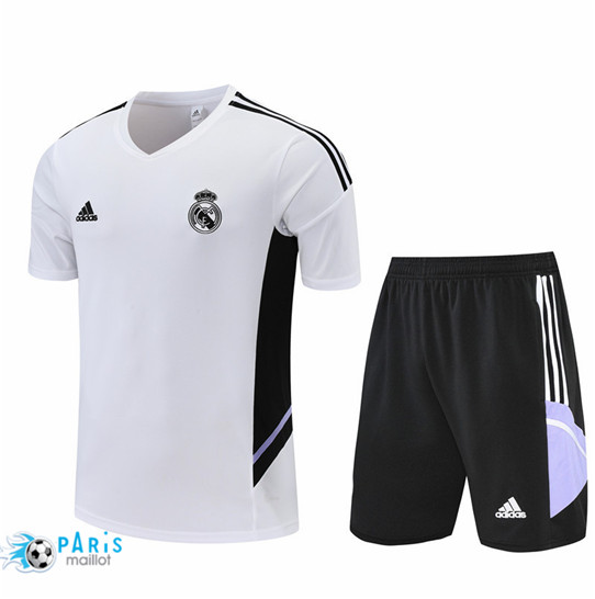 Maillotparis: Maillot du Foot Real Madrid + Pantalon Blanc/Noir 2022/23 P857